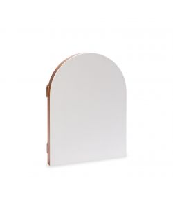 Poplar icon board, arched, smooth, wedges, with gesso