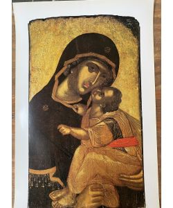 Estampe, icône Mère de Dieu Glykophilousa Athos 15e siècle