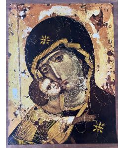 Impression sur papier Vladimir icône Mère de Dieu de la Tendresse détail