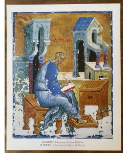 Estampe, icône de Saint Matthieu miniature russe