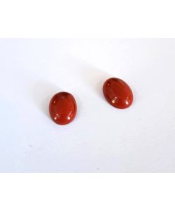 Gemme, jaspe rouge taille 13x10 mm ovale