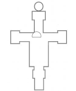 Kreuz Margaritone di Arezzo, geschnitzter brett, mit Halo, mit rundschild, roh
