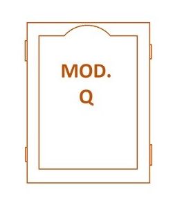 Tabla para icono modelo Q, cavada, con cuñas, solo madera (en bruto)