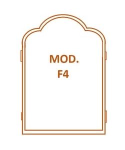 Tabla para icono modelo F4, cavada, con cuñas, solo madera (en bruto)