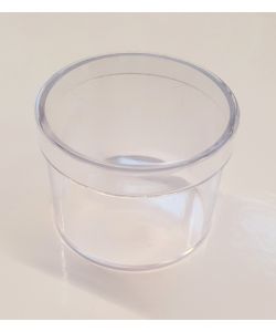 contenitore in plastica trasparente con chiusura tappo a pressione 30ml