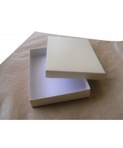 Elegant coated boxes color ivory