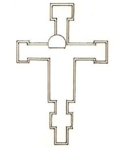 Croix Giunta Pisano di Pisa, avec cadre creusée, aurèole, brute