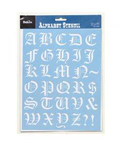Plantilla alfabeto 21,6 x 27,9 cm, letras góticas