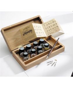 Caligrafía caja de madera, Winsor & Newton China