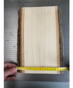 Pice unique en bois de tilleul massif avec corce, pour pyrogravure,  20x27,5 cm
