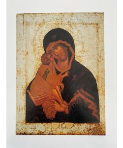 Estampa, icono Madre de Dios de la Ternura de Don 22x30 cm