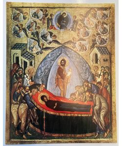 Impresión, Dormición de la Madre de Dios colegio de Dionsij 26x33 cm
