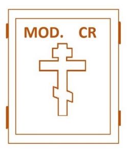 Planche d'icône en tilleul, modèle CR, cadre creusée, cales, brute