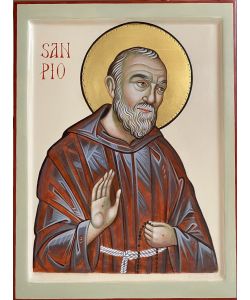 Icona di San Pio da Pietralcina, 24x32 cm