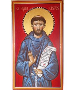 Icona di San Francesco 18x32 cm