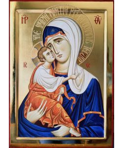 Icona, Madre di Dio della Tenerezza, Ave Maria Gratia Plena Dominus Tecum 25x35 cm
