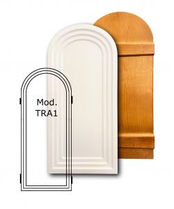 Planche d'icône en tilleul, modèle TRA1, triple cadre creusée, enduite